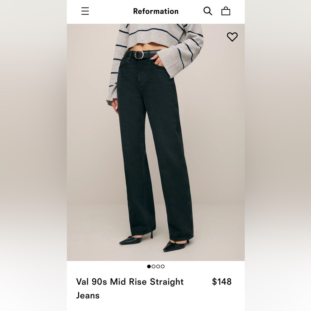 NWT Reformation Mid Rise Jeans!